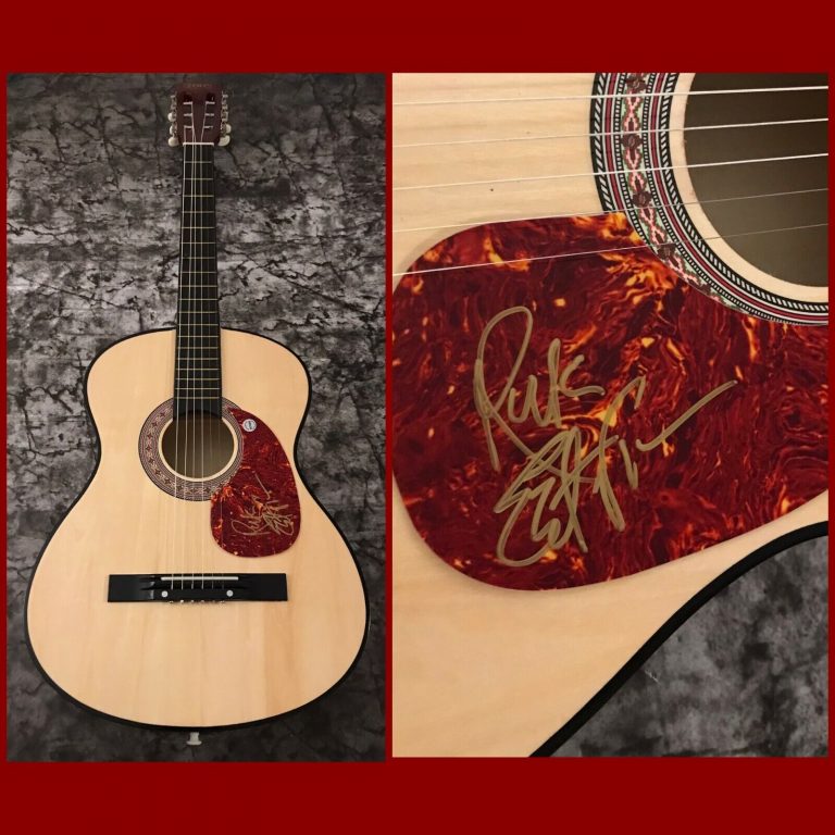 GFA AND THE NIGHTCATS STAR * RICK ESTRIN * SIGNED ACOUSTIC GUITAR R1 COA COLLECTIBLE MEMORABILIA