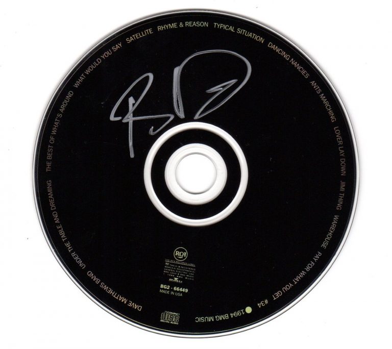 GFA DAVE MATTHEWS BAND * BOYD TINSLEY * SIGNED CD DISC AD2 PROOF COA COLLECTIBLE MEMORABILIA