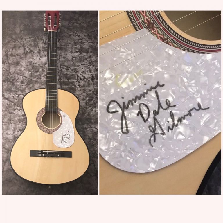 GFA DOWNEY TO LUBBOCK * JIMMIE DALE GILMORE * SIGNED ACOUSTIC GUITAR COA COLLECTIBLE MEMORABILIA