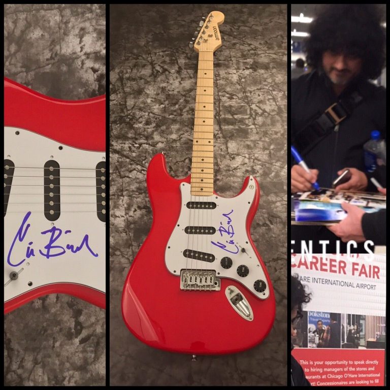 GFA THE MARS VOLTA * CEDRIC BIXLER * SIGNED ELECTRIC GUITAR PROOF AD1 COA COLLECTIBLE MEMORABILIA