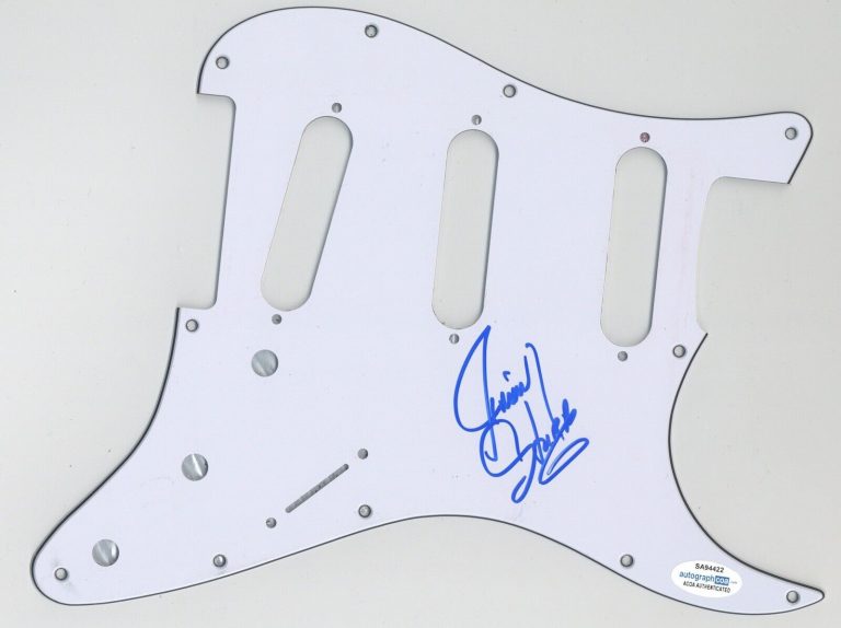 JIMMY STURR POLKA KING SIGNED AUTOGRAPH STRAT PICKGUARD GUITAR ACOA COA COLLECTIBLE MEMORABILIA
