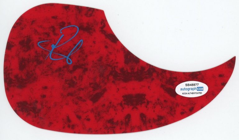 RANDY HOUSER SIGNED AUTOGRAPH ACOUSTIC GUITAR PICKGUARD ACOA HOW COUNTRY FEELS COLLECTIBLE MEMORABILIA