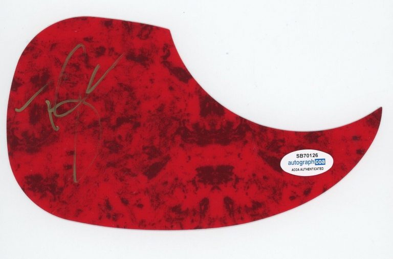 TYLER RICH SIGNED AUTOGRAPH ACOUSTIC GUITAR PICKGUARD ACOA THE DIFFERENCE COLLECTIBLE MEMORABILIA