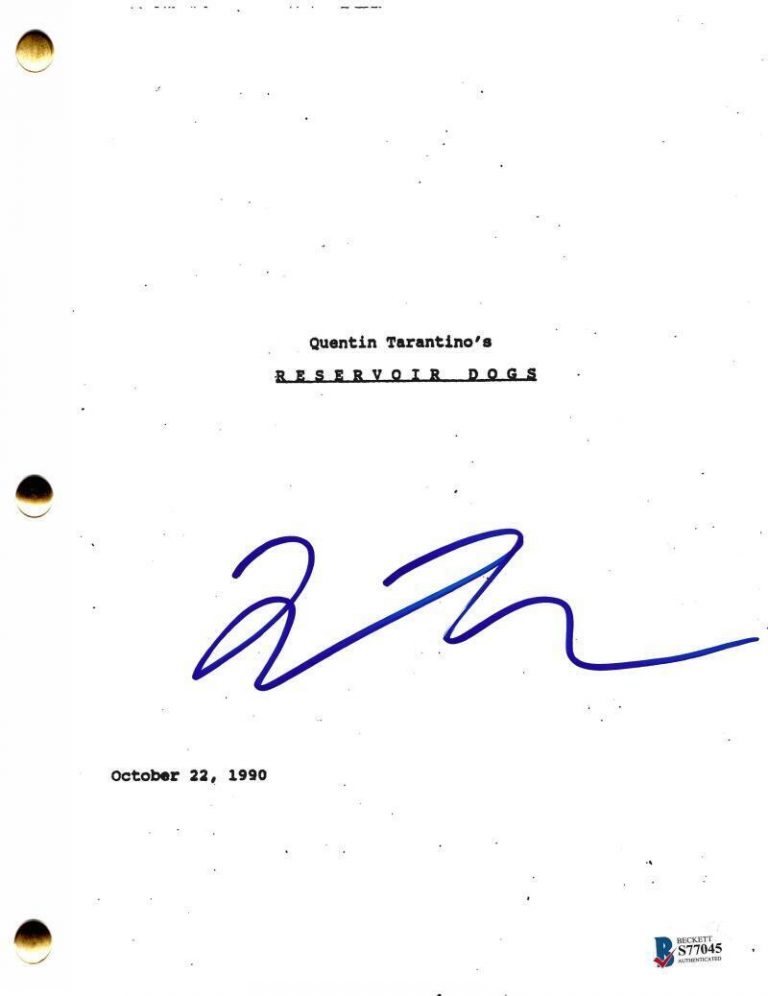 QUENTIN TARANTINO SIGNED RESERVOIR DOGS FULL SCRIPT AUTOGRAPH BECKETT COA
 COLLECTIBLE MEMORABILIA