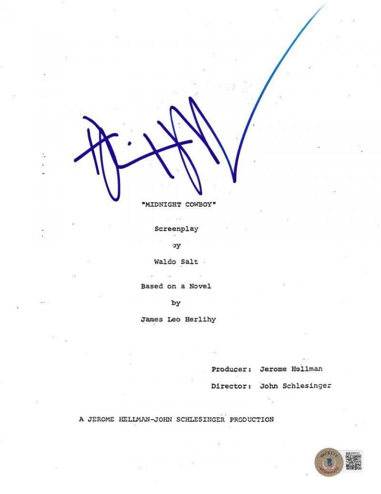 DUSTIN HOFFMAN SIGNED MIDNIGHT COWBOY FULL SCRIPT AUTHENTIC AUTOGRAPH BECKETT
 COLLECTIBLE MEMORABILIA