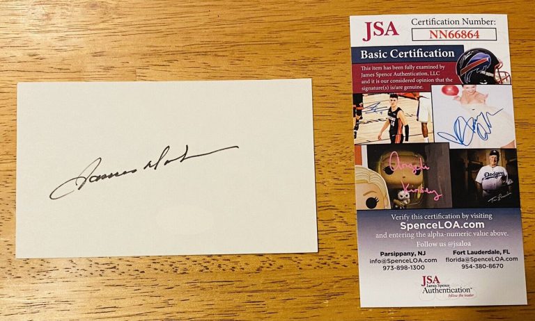 JAMES DOOHAN SIGNED AUTOGRAPHED 3×5 CARD JSA CERTIFIED STAR TREK SCOTTY
 COLLECTIBLE MEMORABILIA
