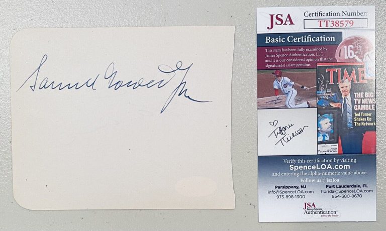 SAMUEL GOLDWYN SIGNED AUTOGRAPHED 4.25 X 5 ALBUM PAGE JSA CERT FILM PRODUCER
 COLLECTIBLE MEMORABILIA