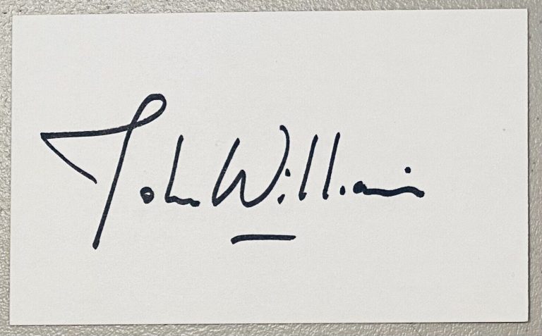 JOHN WILLIAMS SIGNED AUTOGRAPHED 3×5 CARD BECKETT BAS LETTER STAR WARS JAWS
 COLLECTIBLE MEMORABILIA