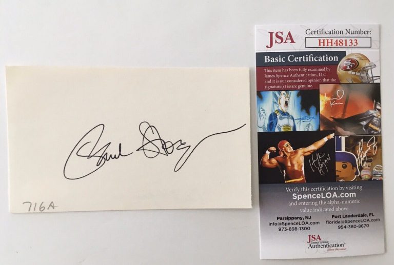 PAUL HOGAN SIGNED AUTOGRAPHED 3×5 CARD JSA CERTIFIED CROCODILE DUNDEE
 COLLECTIBLE MEMORABILIA