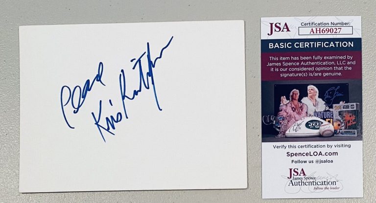 KRIS KRISTOFFERSON SIGNED AUTOGRAPHED 4.5 X 6 CARD JSA CERT BLADE A STAR IS BORN
 COLLECTIBLE MEMORABILIA