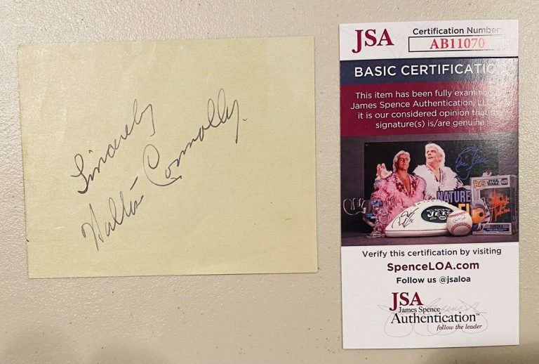 WALTER CONNOLLY SIGNED AUTOGRAPHED 3.5×4.5 ALBUM PAGE JSA IT HAPPENED ONE NIGHT
 COLLECTIBLE MEMORABILIA