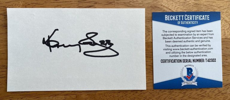 KENNY ROGERS SIGNED AUTOGRAPHED 3×5 CARD BAS BECKETT CERTIFIED THE GAMBLER
 COLLECTIBLE MEMORABILIA