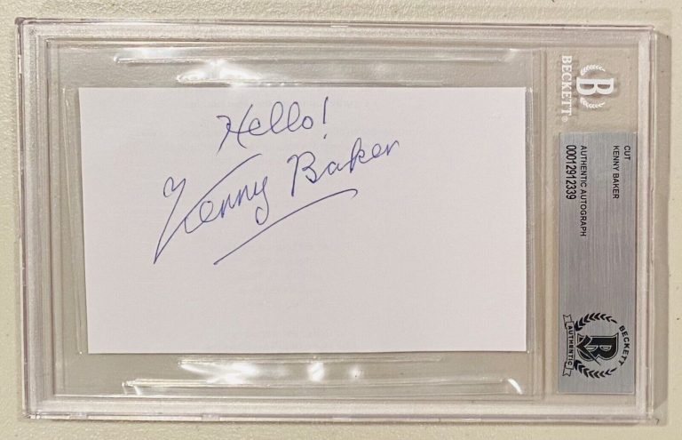 KENNY BAKER SIGNED AUTOGRAPHED 3×5 CUT BAS BECKETT SLABBED STAR WARS R2 D2 2
 COLLECTIBLE MEMORABILIA