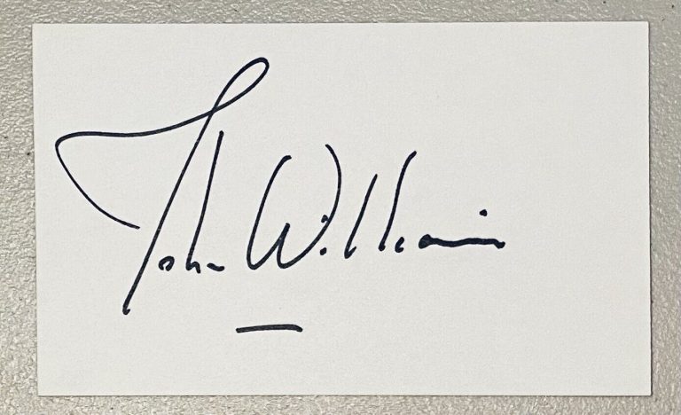 JOHN WILLIAMS SIGNED AUTOGRAPHED 3×5 CARD BECKETT BAS LETTER STAR WARS JAWS 2
 COLLECTIBLE MEMORABILIA