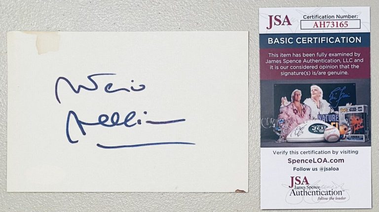 FEDERICO FELLINI SIGNED AUTOGRAPHED 4×6 CARD JSA CERTIFIED FILM DIRECTOR
 COLLECTIBLE MEMORABILIA