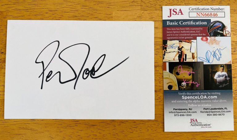 PETER O’TOOLE SIGNED AUTOGRAPHED 4×6 CARD JSA CERTIFIED LAWRENCE OF ARABIA
 COLLECTIBLE MEMORABILIA