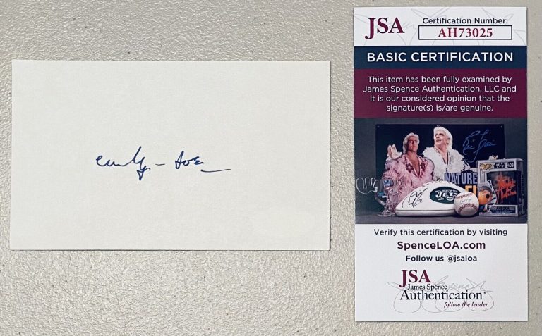 CURLY JOE DERITA SIGNED AUTOGRAPHED 3×5 CARD JSA CERTIFIED THE THREE STOOGES
 COLLECTIBLE MEMORABILIA