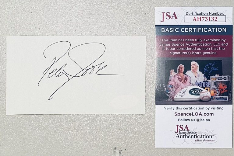 PETER O’TOOLE SIGNED AUTOGRAPHED 3×5 PAGE JSA CERTIFIED LAWRENCE OF ARABIA
 COLLECTIBLE MEMORABILIA