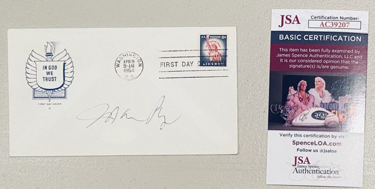 MARIO PUZO SIGNED AUTOGRAPHED FIRST DAY COVER JSA CERTIFIED THE GODFATHER
 COLLECTIBLE MEMORABILIA
