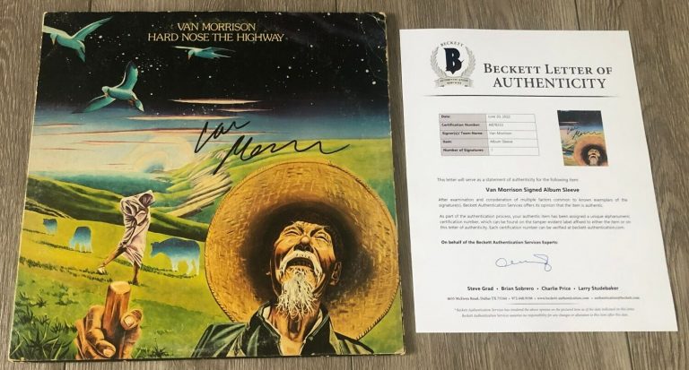 VAN MORRISON SIGNED HARD NOSE THE HIGHWAY VINYL ALBUM W/EXACT PROOF BECKETT COA
COLLECTIBLE MEMORABILIA