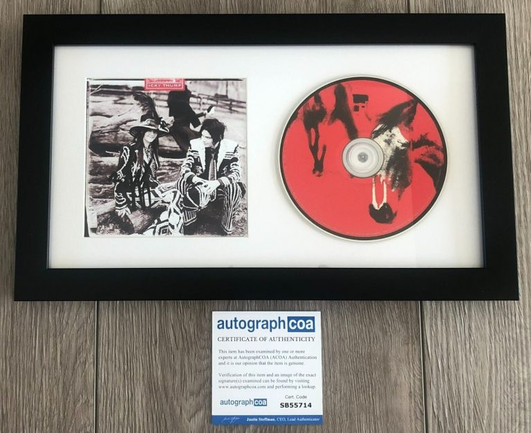JACK WHITE STRIPES SIGNED ICKY THUMP FRAMED & MATTED CD W/PROOF & AUTOGRAPH ACOA
 COLLECTIBLE MEMORABILIA