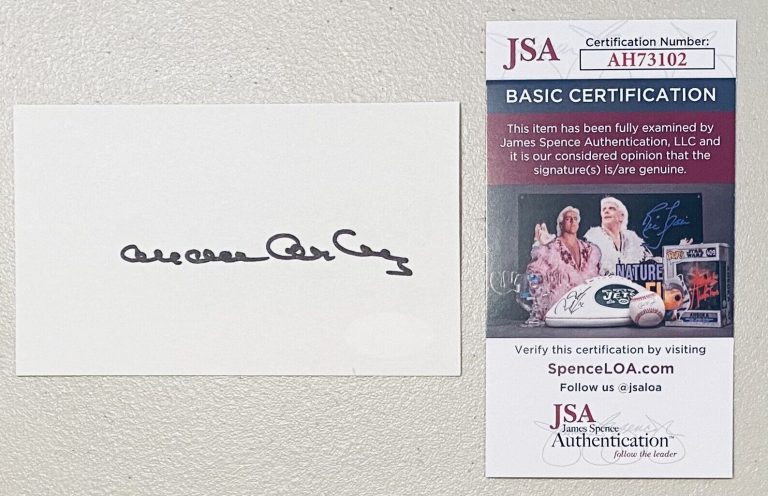 ALLAN ARBUS SIGNED AUTOGRAPHED 3×5 CARD JSA CERTIFIED MASH M*A*S*H
 COLLECTIBLE MEMORABILIA
