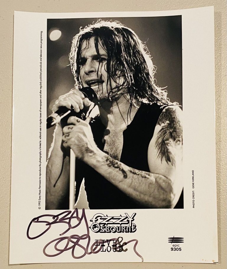 OZZY OSBOURNE SIGNED AUTOGRAPHED VINTAGE 8×10 EPIC PROMO PHOTO FULL JSA LETTER
 COLLECTIBLE MEMORABILIA
