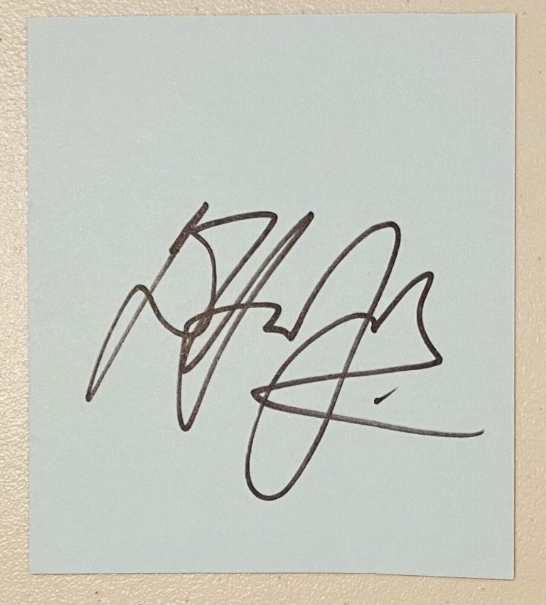 ELTON JOHN SIGNED AUTOGRAPHED 4 X 4.5 CARD FULL JSA LETTER
 COLLECTIBLE MEMORABILIA