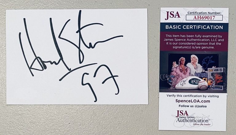 HOWARD STERN SIGNED AUTOGRAPHED 4×6 CARD JSA CERT PRIVATE PARTS
 COLLECTIBLE MEMORABILIA