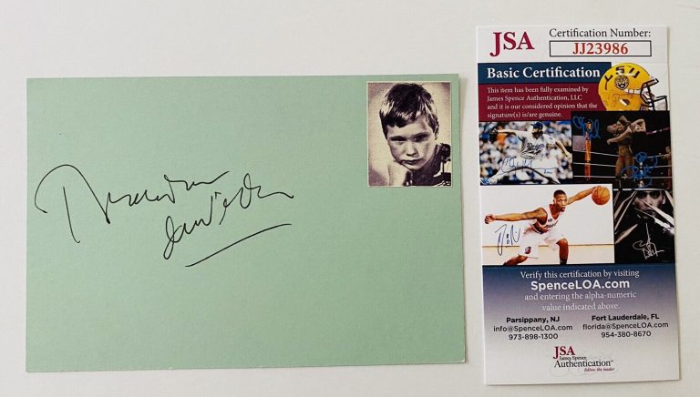 BRANDON DEWILDE SIGNED AUTOGRAPHED 4×6 CARD JSA CERTIFIED SHANE
 COLLECTIBLE MEMORABILIA