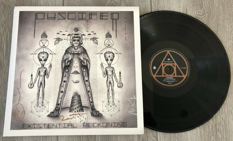 PUSCIFER MAYNARD JAMES KEENAN +2 SIGNED AUTOGRAPH EXISTENTIAL RECKONING VINYL
 COLLECTIBLE MEMORABILIA