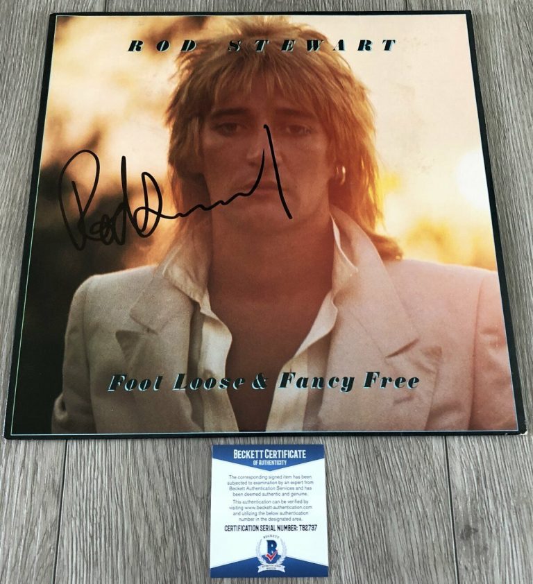 Rod Stewart signed Foot Loose & Fancy Free album vinyl record COA exact proof STAR Rod Stewart signed Foot Loose & Fancy Free album vinyl record COA exact proof STAR