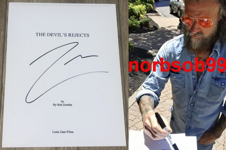 ROB ZOMBIE SIGNED THE DEVIL’S REJECTS 110 PAGE SCRIPT W/EXACT PROOF BECKETT COA
 COLLECTIBLE MEMORABILIA