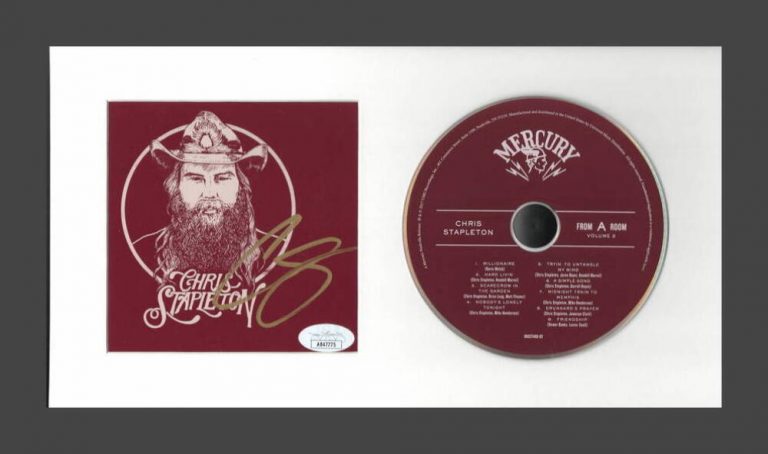 CHRIS STAPLETON SIGNED AUTOGRAPH FROM A ROOM VOL 2 FRAMED CD DISPLAY – JSA COA
 COLLECTIBLE MEMORABILIA