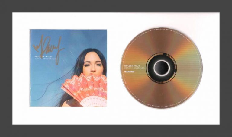 KACEY MUSGRAVES SIGNED AUTOGRAPH GOLDEN HOUR FRAMED CD DISPLAY READY TO HANG BAS
 COLLECTIBLE MEMORABILIA