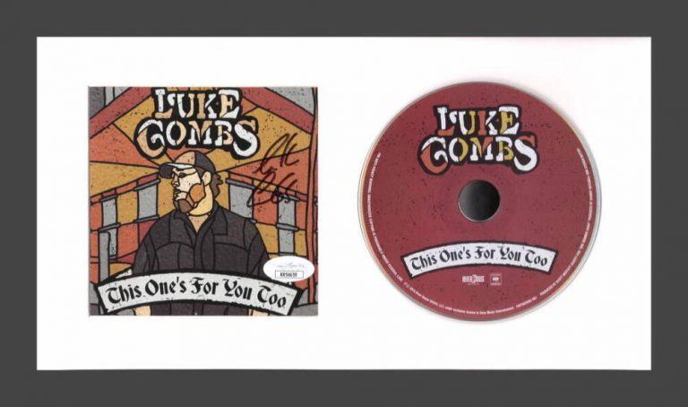 LUKE COMBS SIGNED AUTOGRAPH THIS ONES FOR YOU TOO FRAMED CD DISPLAY – JSA COA
 COLLECTIBLE MEMORABILIA