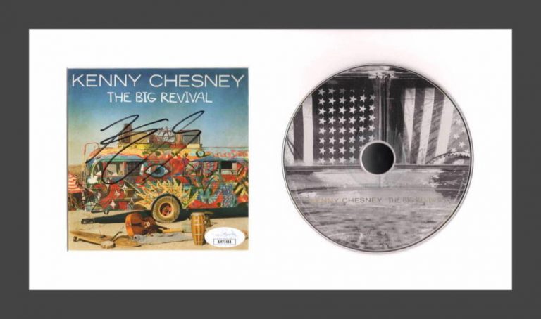 KENNY CHESNEY SIGNED AUTOGRAPH THE BIG REVIVAL CD DISPLAY READY TO HANG! JSA COA
 COLLECTIBLE MEMORABILIA
