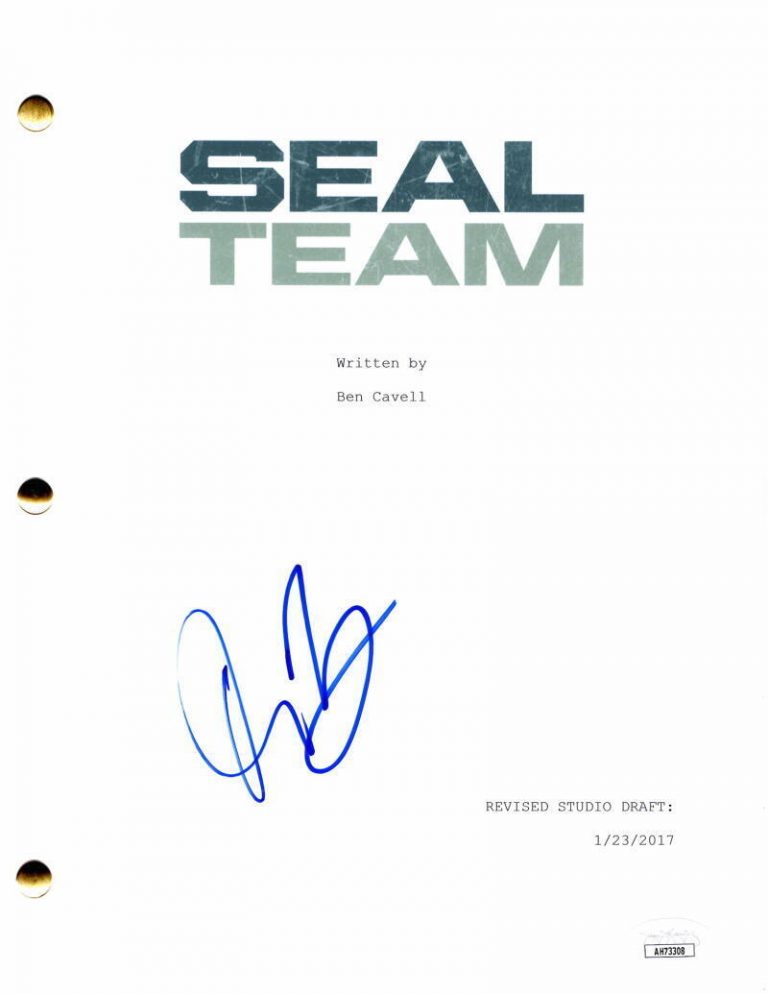 DAVID BOREANAZ SIGNED AUTOGRAPH SEAL TEAM FULL PILOT SCRIPT – ANGEL W/ JSA COA
 COLLECTIBLE MEMORABILIA