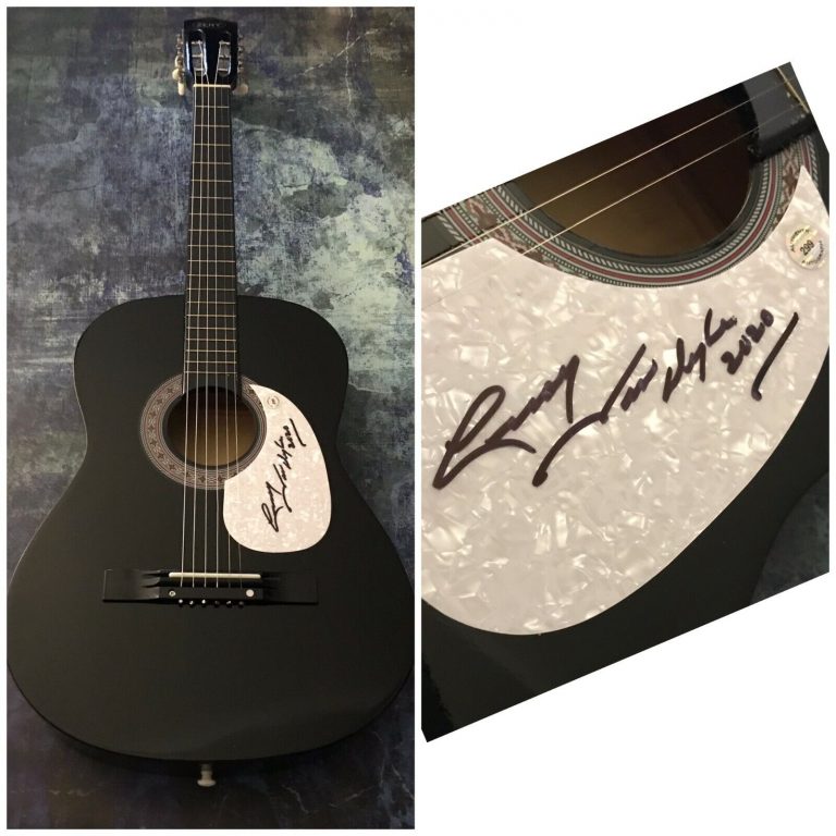 GFA THE AUCTIONEER * LEROY VAN DYKE * SIGNED ACOUSTIC GUITAR L2 COA
 COLLECTIBLE MEMORABILIA