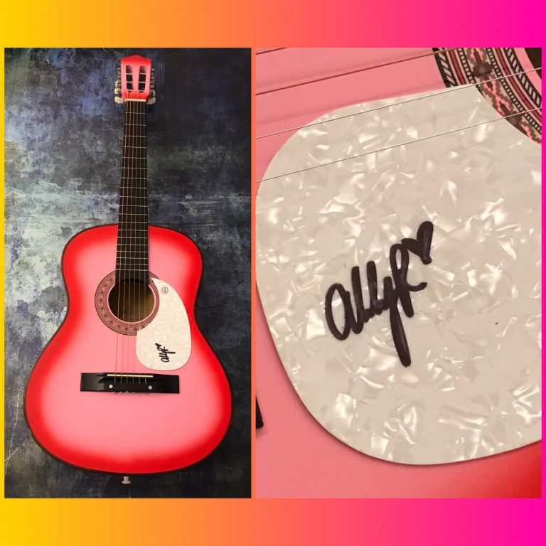 GFA SANCTUARY SINGER * ABBY ROBERTSON * SIGNED PINK ACOUSTIC GUITAR COA
 COLLECTIBLE MEMORABILIA