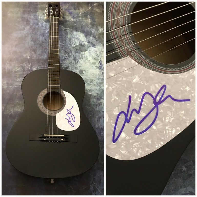 GFA WINGS GUITARIST * LAURENCE JUBER * SIGNED ACOUSTIC GUITAR PROOF L3 COA
 COLLECTIBLE MEMORABILIA