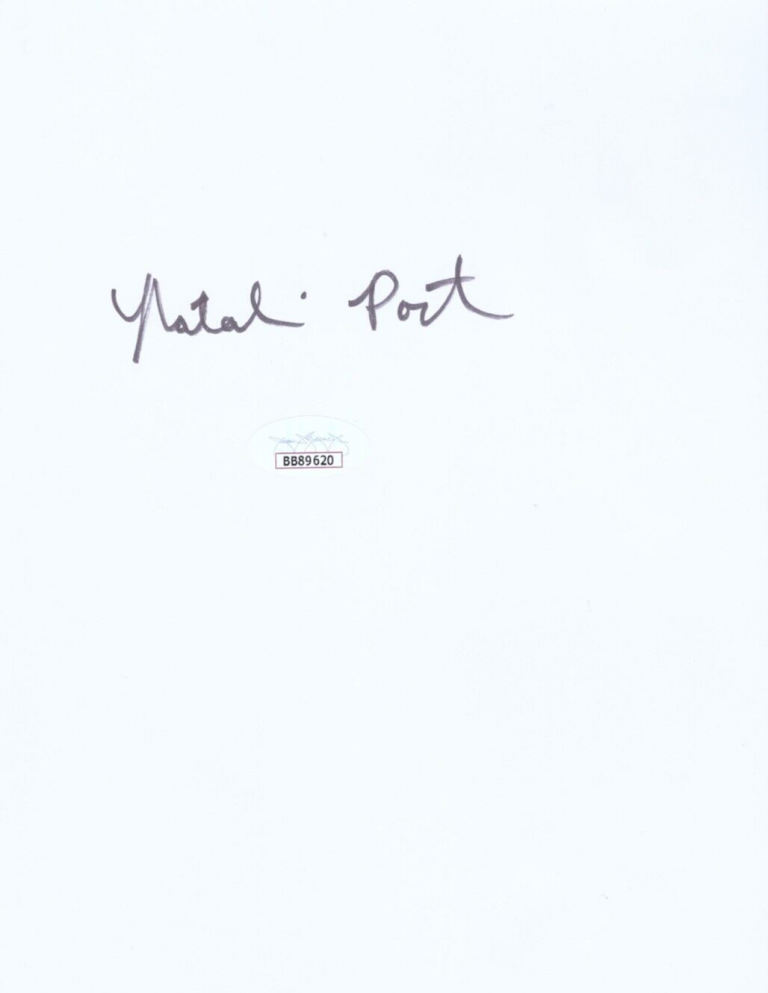 NATALIE PORTMAN SIGNED AUTO 4.25×9 BOOK PAGE JSA COA
 COLLECTIBLE MEMORABILIA