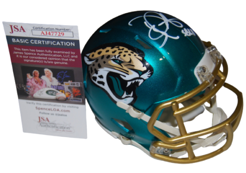 DOUG PEDERSEN SIGNED (JACKSONVILLE JAGUARS) MINI FOOTBALL HELMET JSA COA AJ47729
 COLLECTIBLE MEMORABILIA