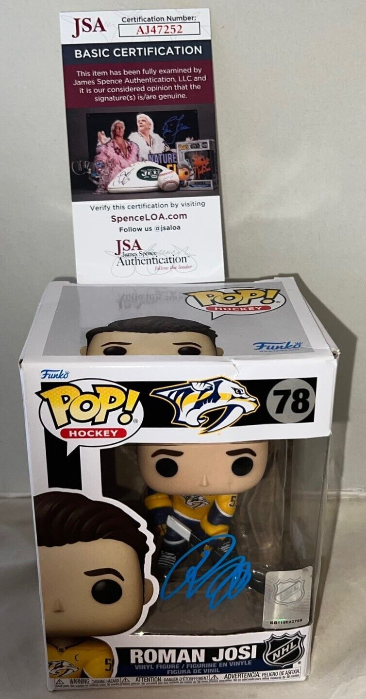 ROMAN JOSI NASHVILLE PREDATORS SIGNED #78 FUNKO POP AUTOGRAPHED PREDS JSA
 COLLECTIBLE MEMORABILIA