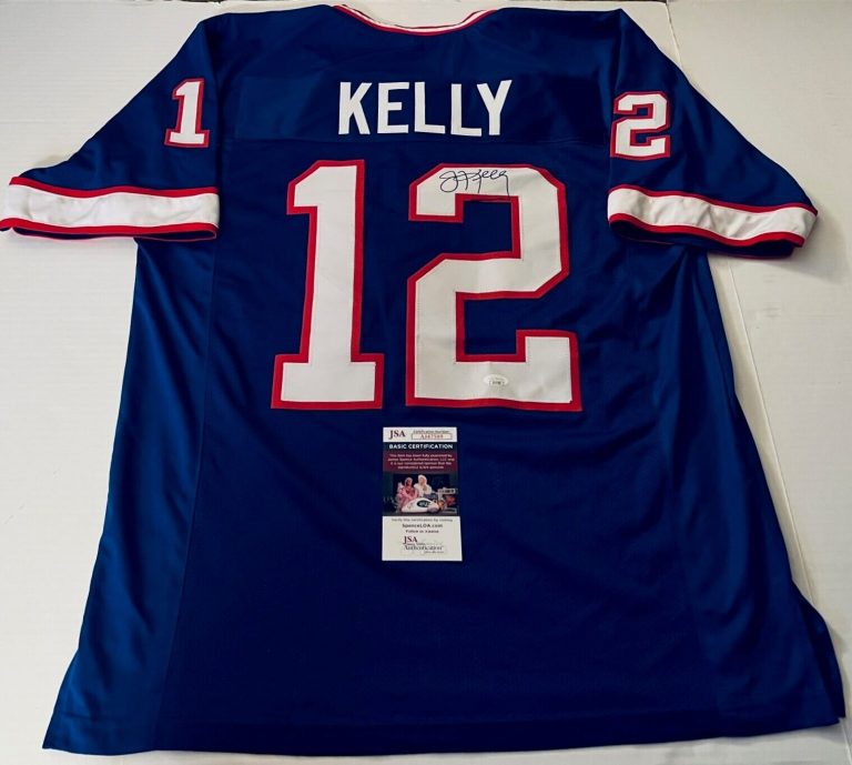 JIM KELLY BUFFALO BILLS SIGNED CUSTOM JERSEY AUTOGRAPHED JSA
 COLLECTIBLE MEMORABILIA