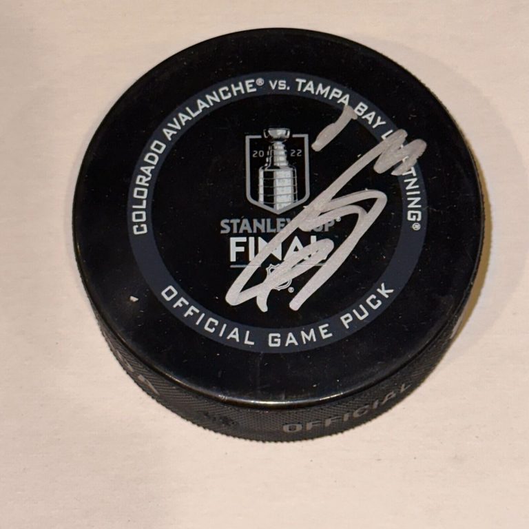 BOWEN BYRAM SIGNED 2022 STANLEY CUP OFFICIAL GAME PUCK BECKETT AUTH BAS
 COLLECTIBLE MEMORABILIA