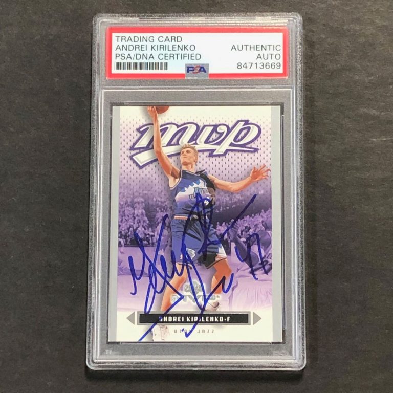 2003-04 UPPER DECK MVP #186 ANDREI KIRILENKO SIGNED CARD AUTO PSA SLABBED
 COLLECTIBLE MEMORABILIA
