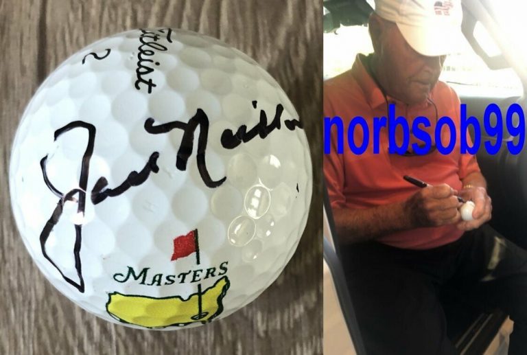 JACK NICKLAUS SIGNED AUTOGRAPH TITLEIST MASTERS GOLF BALL W/EXACT PROOF & COA
 COLLECTIBLE MEMORABILIA