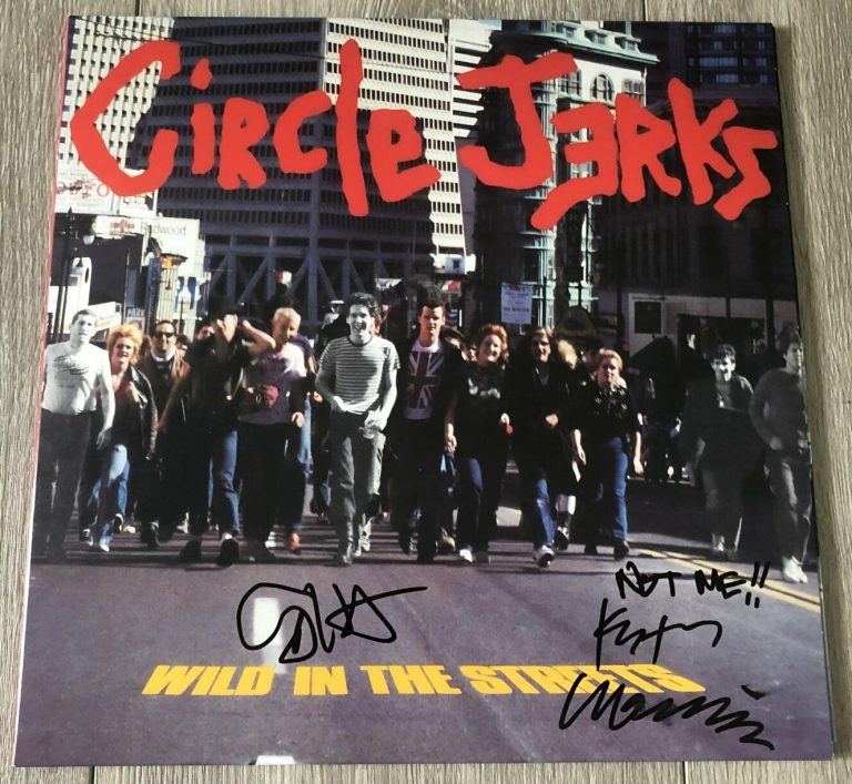 CIRCLE JERKS SIGNED WILD IN THE STREETS VINYL ALBUM KEITH MORRIS +1 WEXACT PROOF
 COLLECTIBLE MEMORABILIA