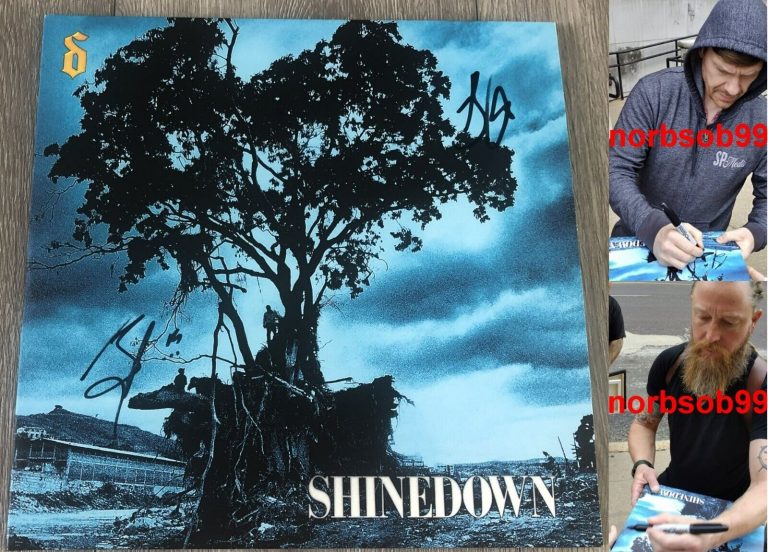 SHINEDOWN BRENT SMITH +1 SIGNED LEAVE A WHISPER VINYL ALBUM RECORD W/EXACT PROOF
 COLLECTIBLE MEMORABILIA